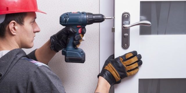repair door lock handyman repair the door lock in the room